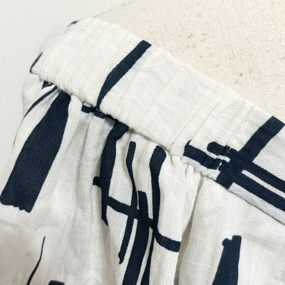 Akira Chicago Romper Sz Large Navy White Cutout Back Layered Short Sleeve - Picture 5 of 12